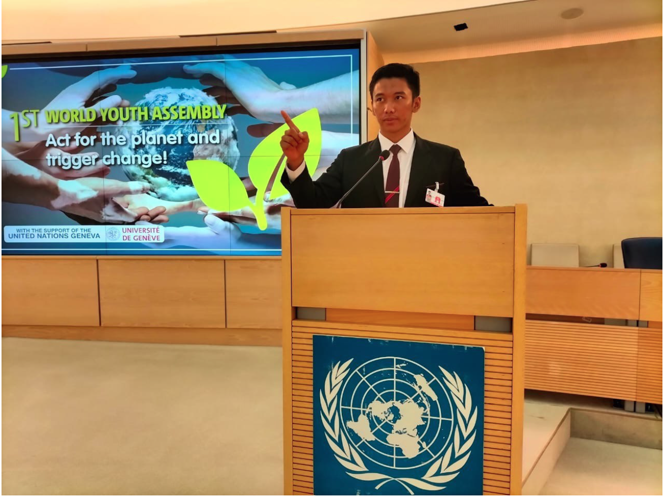 Di Markas Besar PBB, Utusan Pemuda Persis Ghazi Bahas Peran Fikih Islam untuk Pelestarian Lingkungan